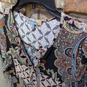 Colorful Paisley Shirt Dress